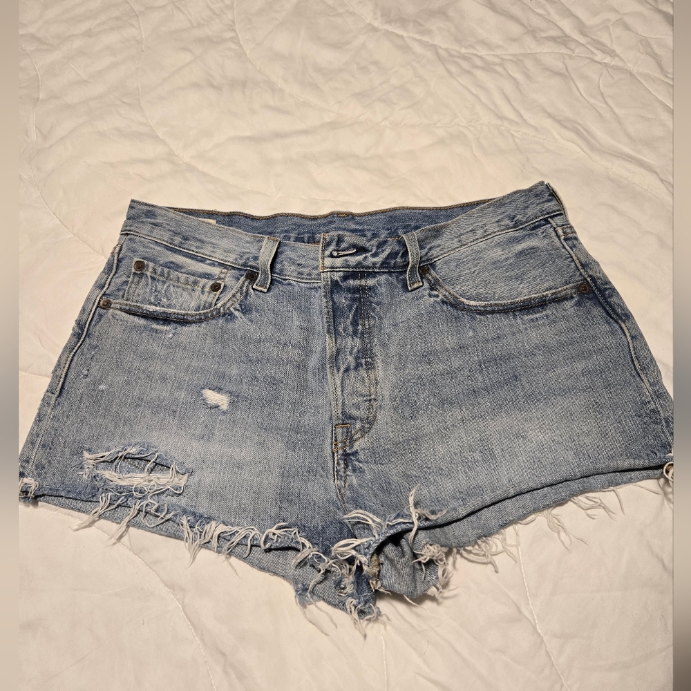 Levi's 501 Distressed Denim Shorts